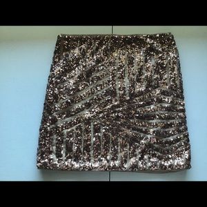 Sequin skirt...bronze